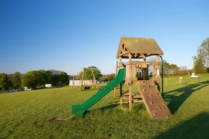 Adventure playground with zip-wire at Holiday Park St Austell